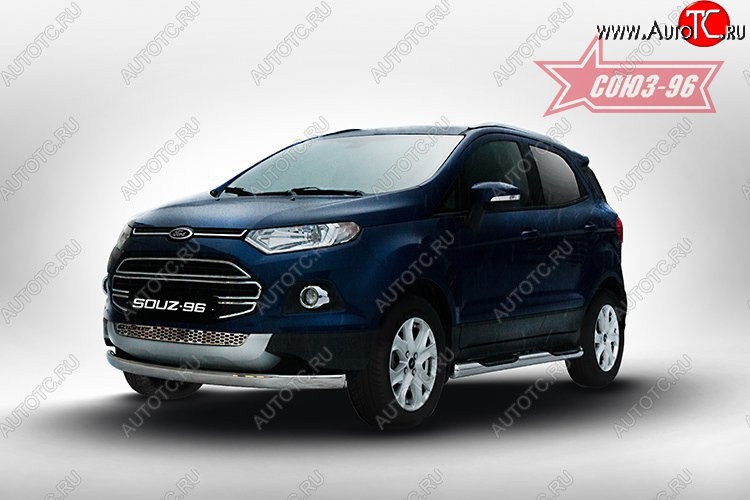 16 109 р. Защита переднего бампера из овальной трубы (d75х42) Souz-96  Ford EcoSport (2013-2019) дорестайлинг  с доставкой в г. Воронеж