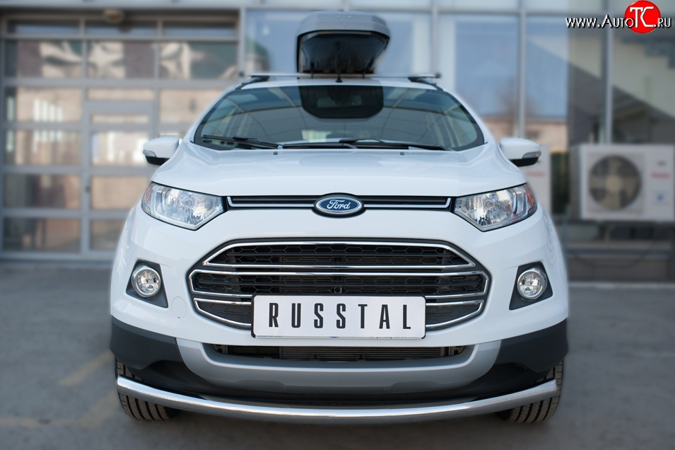 15 649 р. Одинарная защита переднего бампера диаметром 63 мм SLITKOFF Ford EcoSport дорестайлинг (2013-2019)  с доставкой в г. Воронеж