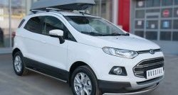 13 749 р. Защита переднего бампера (Ø75х42 мм, нержавейка) Russtal Ford EcoSport дорестайлинг (2013-2019)  с доставкой в г. Воронеж. Увеличить фотографию 4