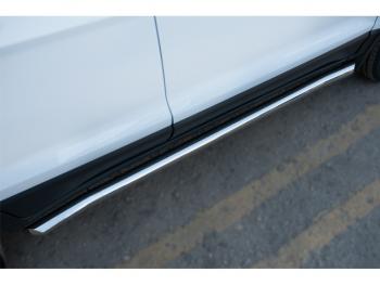 19 999 р. Защита порогов (труба D63 мм) SLITKOFF  Ford EcoSport (2013-2019) дорестайлинг (Защита порогов со срезом 45°)  с доставкой в г. Воронеж. Увеличить фотографию 4