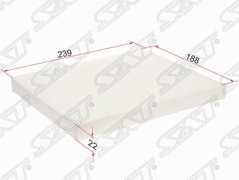 223 р. Фильтр салонный SAT (239х188х22 mm)  Ford EcoSport - Fiesta  6  с доставкой в г. Воронеж. Увеличить фотографию 1