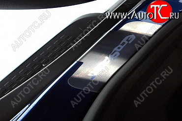 665 р. Накладки на внутренние пороги салона Souz96 (без логотипа) Ford EcoSport дорестайлинг (2013-2019)  с доставкой в г. Воронеж