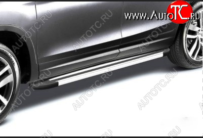 11 519 р. Алюминиевые пороги Arbori Luxe Silver Ford EcoSport B515 рестайлинг (2017-2019)  с доставкой в г. Воронеж