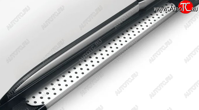 13 229 р. Алюминиевые пороги Arbori Standart Silver Ford EcoSport B515 рестайлинг (2017-2019)  с доставкой в г. Воронеж
