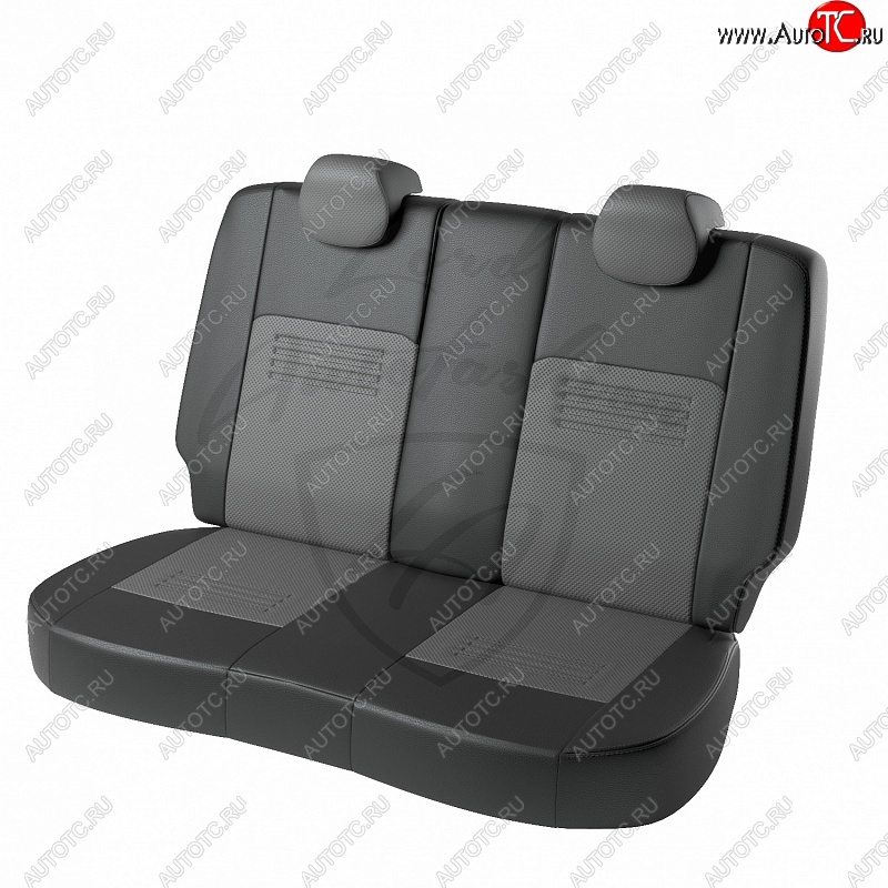6 799 р. Чехлы для сидений (Titanium) Lord Autofashion Турин (экокожа)  Ford EcoSport ( B515) (2013-2019) дорестайлинг, рестайлинг (Чёрный, вставка серая)  с доставкой в г. Воронеж
