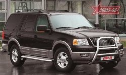 20 879 р. Защита переднего бампера Souz-96 (d76)  Ford Expedition  U222 (2002-2006)  с доставкой в г. Воронеж. Увеличить фотографию 2