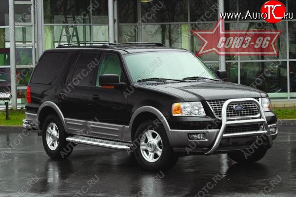 20 879 р. Защита переднего бампера Souz-96 (d76)  Ford Expedition  U222 (2002-2006)  с доставкой в г. Воронеж