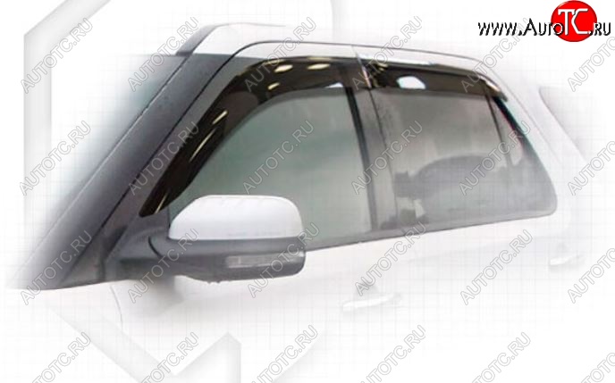 2 379 р. Дефлектора окон CA-Plastiс Ford Explorer U502 1-ый рестайлинг, 5 дв. (2015-2018) (Classic полупрозрачный, Без хром.молдинга)  с доставкой в г. Воронеж
