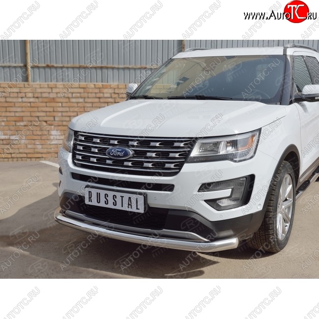 16 949 р. Одинарная защита переднего бампера диаметром 76 мм Ford Explorer U502 2-ой рестайлинг, 5 дв. (2017-2019)  с доставкой в г. Воронеж