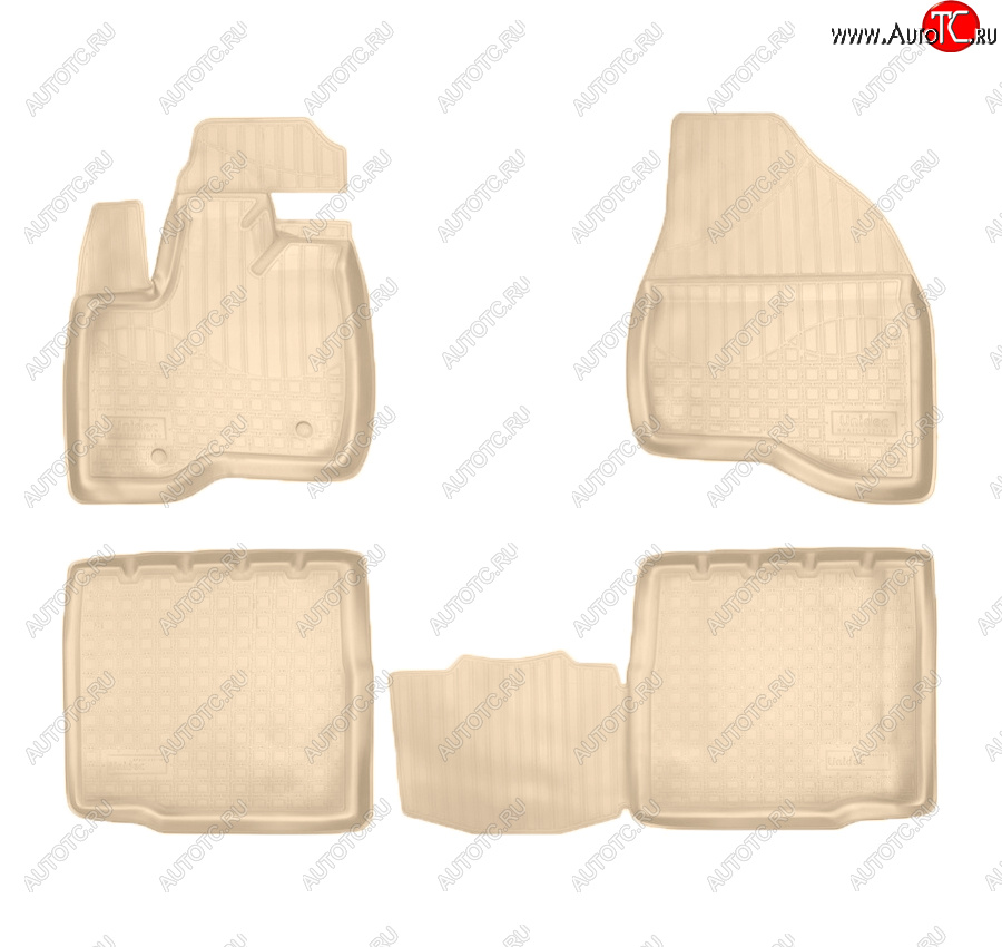 3 279 р. Коврики салона Norplast Unidec (5 мест)  Ford Explorer  U502 (2010-2018) дорестайлинг, 1-ый рестайлинг, 5 дв. (Цвет: бежевый)  с доставкой в г. Воронеж