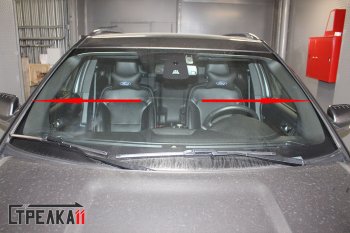 1 699 р. Водостоки (дефлектора) лобового стекла Стрелка 11 Ford Explorer U625 5 дв. (2019-2025)  с доставкой в г. Воронеж. Увеличить фотографию 3