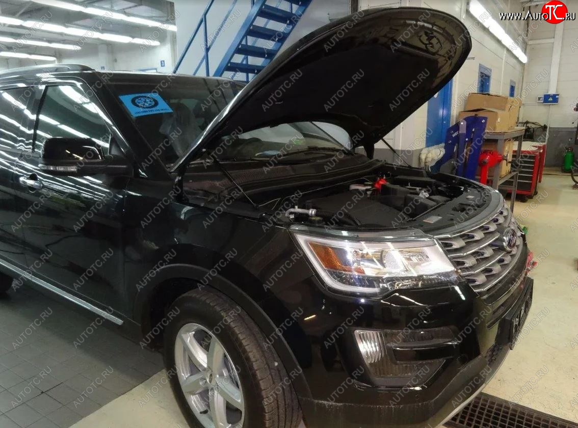 2 049 р. Упоры капота Russtal Ford Explorer U502 дорестайлинг (2010-2016)  с доставкой в г. Воронеж