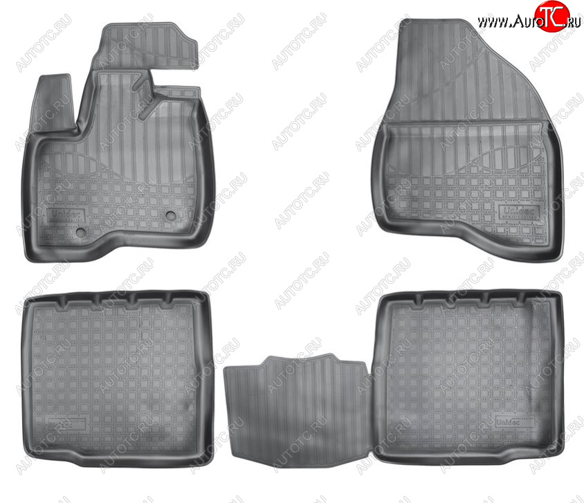 2 769 р. Комплект ковриков в салон Norplast Unidec (5 мест) Ford Explorer U502 1-ый рестайлинг, 5 дв. (2015-2018) (Цвет: черный)  с доставкой в г. Воронеж