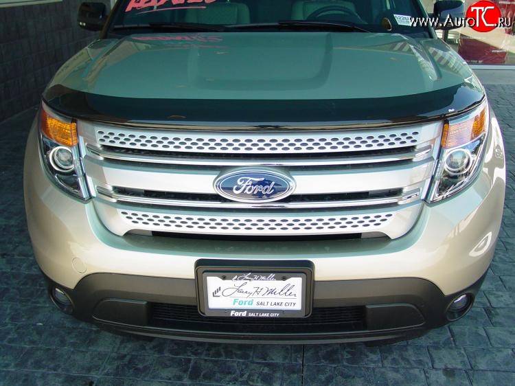 3 689 р. Дефлектор капота NovLine Ford Explorer U502 дорестайлинг (2010-2016)  с доставкой в г. Воронеж