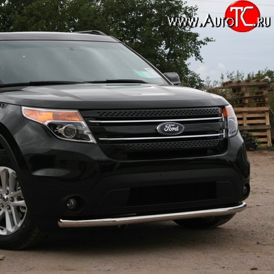 16 739 р. Одинарная защита переднего бампера Novline (нержавеющая сталь 60мм)  Ford Explorer  U502 (2010-2016) дорестайлинг  с доставкой в г. Воронеж