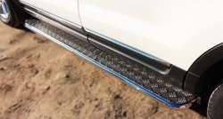 24 649 р. Широкая защита порогов SLITKOFF  Ford Explorer  U502 (2010-2016) дорестайлинг  с доставкой в г. Воронеж. Увеличить фотографию 3
