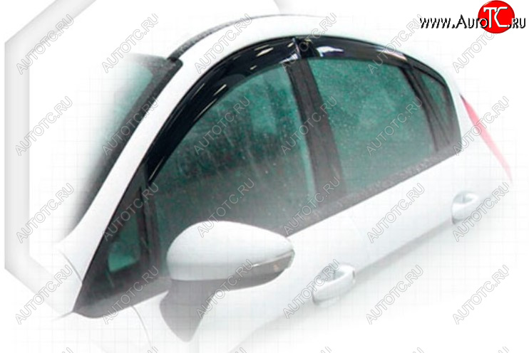 1 999 р. Дефлектора окон CA-Plastic Ford Fiesta B479 хэтчбэк 5 дв. (2017-2022) (Classic полупрозрачный, Без хром молдинга)  с доставкой в г. Воронеж