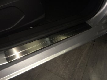 1 779 р. Накладки порожков салона INOX  Ford Fiesta  B479 (2017-2022) хэтчбэк 5 дв. (Нержавеющая сталь)  с доставкой в г. Воронеж. Увеличить фотографию 3