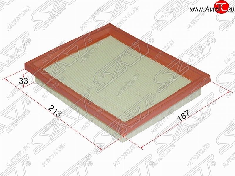 259 р. Фильтр воздушный двигателя SAT (213х167х33 mm)  Ford Fiesta  5 (2001-2008), Ford Fusion  1 (2002-2012), Mazda Demio  2 DY (2002-2007)  с доставкой в г. Воронеж