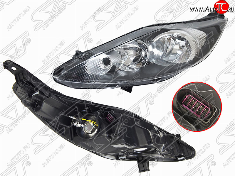 10 999 р. Правая передняя фара SAT (с корректором, хром) Ford Fiesta 6 хэтчбэк 3 дв. дорестайлинг (2008-2013)  с доставкой в г. Воронеж