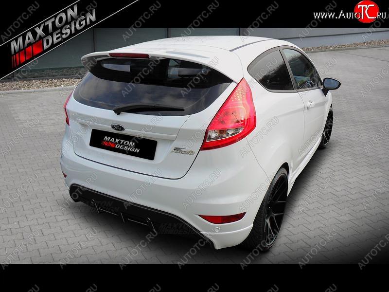 21 149 р. Накладка на задний бампер Maxton  Ford Fiesta  6 (2008-2013) хэтчбэк 3 дв. дорестайлинг, хэтчбэк 5 дв. дорестайлинг  с доставкой в г. Воронеж