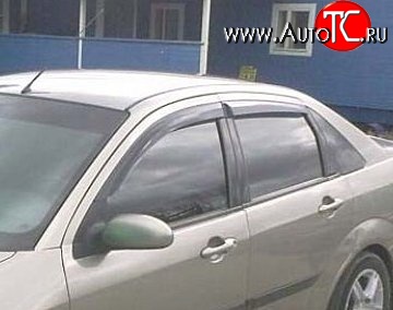 999 р. Комплект дефлекторов окон (ветровиков) 4 шт. Russtal Ford Focus 1 седан дорестайлинг (1998-2002)  с доставкой в г. Воронеж