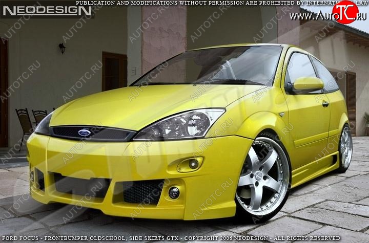 28 999 р. Передний бампер EVO 3 Ford Focus 1 седан рестайлинг (2001-2005)  с доставкой в г. Воронеж