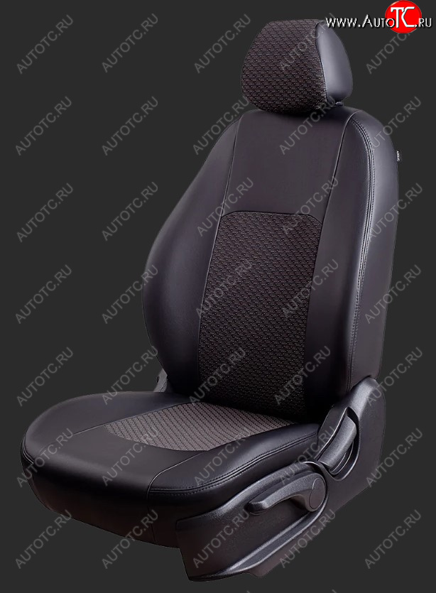 7 399 р. Чехлы для сидений Lord Autofashion Турин (экокожа/жаккард, спинка и сиденье 60/40 без подлокотника, 2 Г-образных подголовника)  Ford Focus  2 (2004-2011)  седан дорестайлинг, универсал дорестайлинг, хэтчбэк 3 дв. дорестайлинг, хэтчбэк 5 дв. дорестайлинг, седан рестайлинг, универсал рестайлинг, хэтчбэк 3 дв. рестайлинг, хэтчбэк 5 дв. рестайлинг (Черный, вставка жаккард Чёрный Мокка)  с доставкой в г. Воронеж