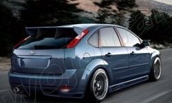 25 899 р. Задний бампер EVO  Ford Focus  2 (2004-2011) хэтчбэк 3 дв. дорестайлинг, хэтчбэк 5 дв. дорестайлинг, хэтчбэк 3 дв. рестайлинг, хэтчбэк 5 дв. рестайлинг  с доставкой в г. Воронеж. Увеличить фотографию 1