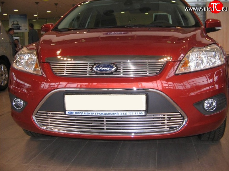 5 799 р. Декоративная вставка воздухозаборника Berkut Ford Focus 2 седан рестайлинг (2007-2011)  с доставкой в г. Воронеж