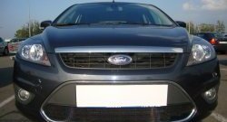 1 399 р. Сетка на бампер Russtal (черная) Ford Focus 2 седан рестайлинг (2007-2011)  с доставкой в г. Воронеж. Увеличить фотографию 4