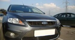 1 399 р. Сетка на бампер Russtal (черная) Ford Focus 2 седан рестайлинг (2007-2011)  с доставкой в г. Воронеж. Увеличить фотографию 5