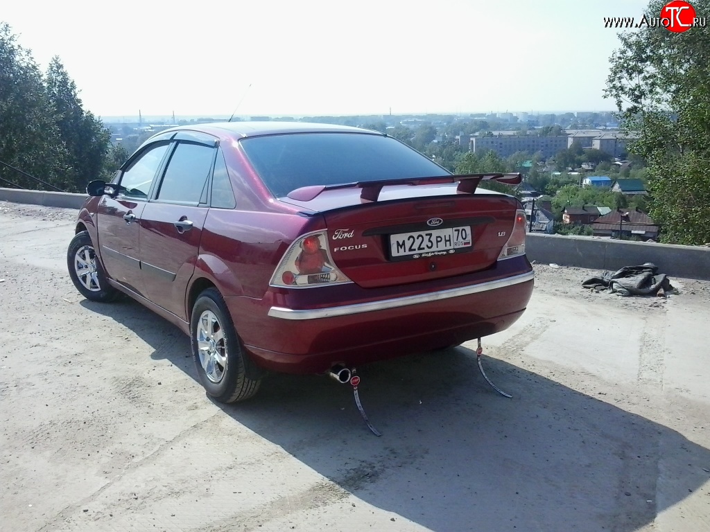 3 169 р. Низкий универсальный спойлер Кураж Honda Accord 7 CL седан дорестайлинг (2002-2005) (Без места под стоп сигнал, Неокрашенный)  с доставкой в г. Воронеж