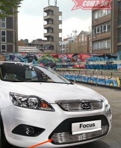 Декоративный элемент воздухозаборника Souz-96 (d10) Ford Focus 2 хэтчбэк 3 дв. рестайлинг (2007-2011)