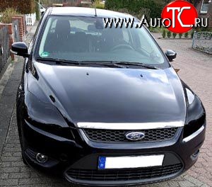 1 484 р. Темная защита передних фар NovLine Ford Focus 2 седан рестайлинг (2007-2011)  с доставкой в г. Воронеж