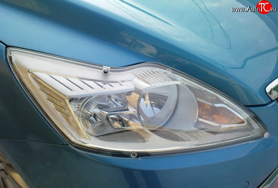 233 р. Прозрачная защита передних фар NovLine Ford Focus 2 седан рестайлинг (2007-2011)  с доставкой в г. Воронеж