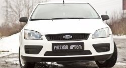1 259 р. Зимняя заглушка решетки переднего бампера РА Ford Focus 2 универсал дорестайлинг (2004-2008)  с доставкой в г. Воронеж. Увеличить фотографию 5
