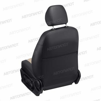 13 849 р. Чехлы сидений (GhiaTitanium, экокожа/алькантара) Автопилот  Ford Focus  2 (2004-2011)  седан дорестайлинг, универсал дорестайлинг, хэтчбэк 3 дв. дорестайлинг, хэтчбэк 5 дв. дорестайлинг, седан рестайлинг, универсал рестайлинг, хэтчбэк 3 дв. рестайлинг, хэтчбэк 5 дв. рестайлинг (черный/бежевый)  с доставкой в г. Воронеж. Увеличить фотографию 5