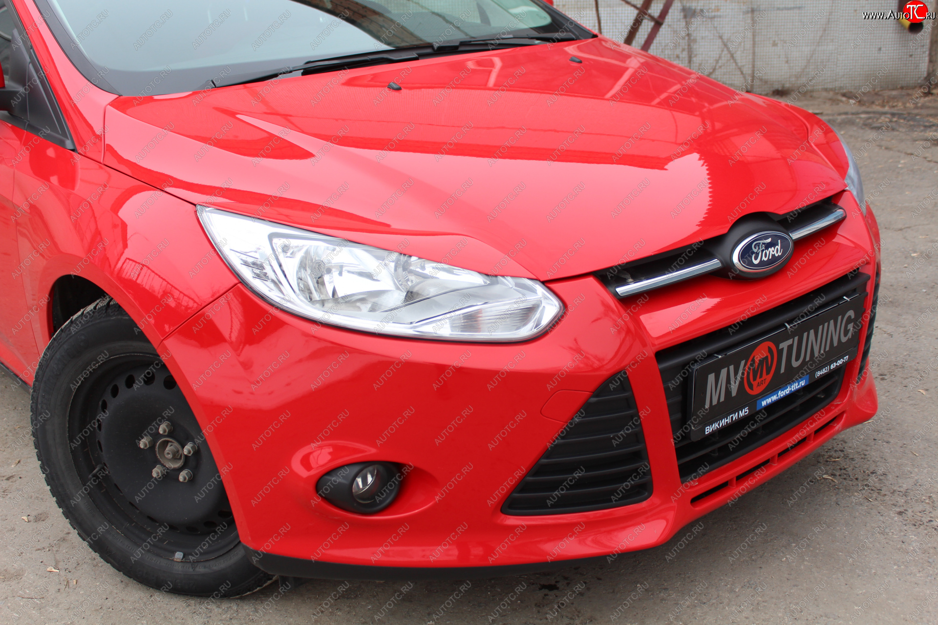 1 149 р. Реснички на фары MV Tuning  Ford Focus  3 (2010-2015) универсал дорестайлинг, хэтчбэк дорестайлинг, седан дорестайлинг (Неокрашенные)  с доставкой в г. Воронеж