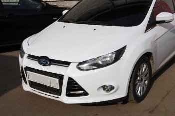 1 149 р. Реснички на фары MV Tuning  Ford Focus  3 (2010-2015) универсал дорестайлинг, хэтчбэк дорестайлинг, седан дорестайлинг (Неокрашенные)  с доставкой в г. Воронеж. Увеличить фотографию 5