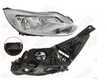 Правая фара (галоген, c корректором) TYC Ford Focus 3 универсал дорестайлинг (2010-2015)