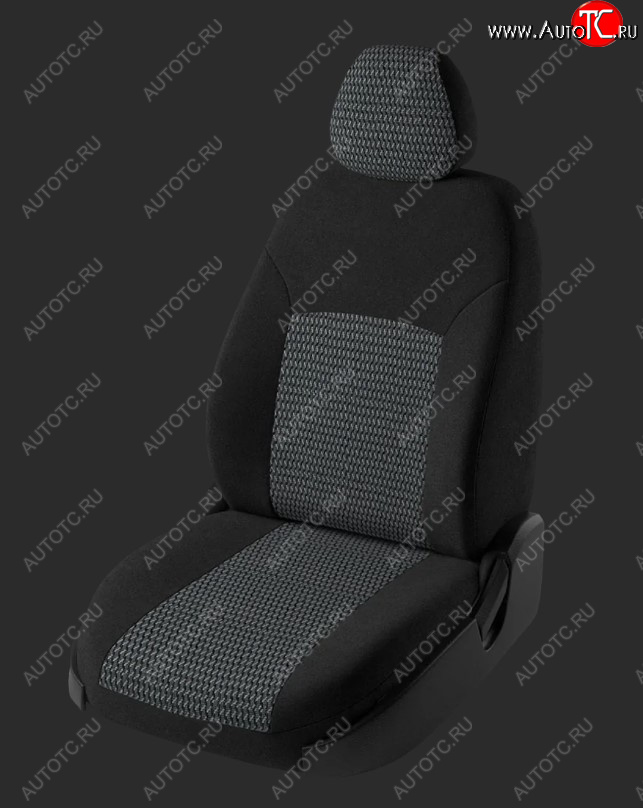 5 549 р. Чехлы для сидений Lord Autofashion Дублин (жаккард, Trend Sport, Спинка и сиденье 60/40 без подлокотника, 3 Г-образных подголовника) Ford Focus 3 универсал дорестайлинг (2010-2015) (Черный, вставка Черный Зигзаг)  с доставкой в г. Воронеж