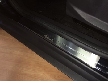 2 199 р. Накладки порожков салона INOX Ford Focus 3 седан дорестайлинг (2011-2015) (Нержавеющая сталь)  с доставкой в г. Воронеж. Увеличить фотографию 4