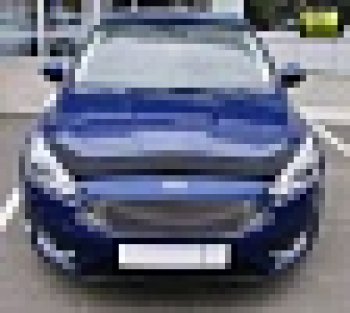 4 599 р. Дефлектор капота SIM Ford Focus 3 универсал рестайлинг (2014-2019)  с доставкой в г. Воронеж. Увеличить фотографию 2