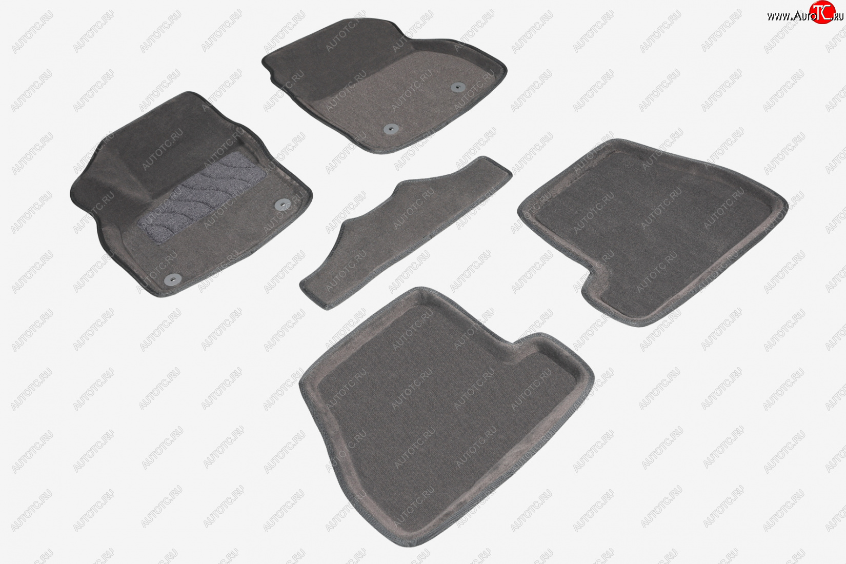 7 399 р. Коврики в салон SEINTEX 3D ВОРС (комплект)  Ford Focus  3 (2014-2019) седан рестайлинг, универсал рестайлинг, хэтчбэк рестайлинг (Цвет: серый)  с доставкой в г. Воронеж
