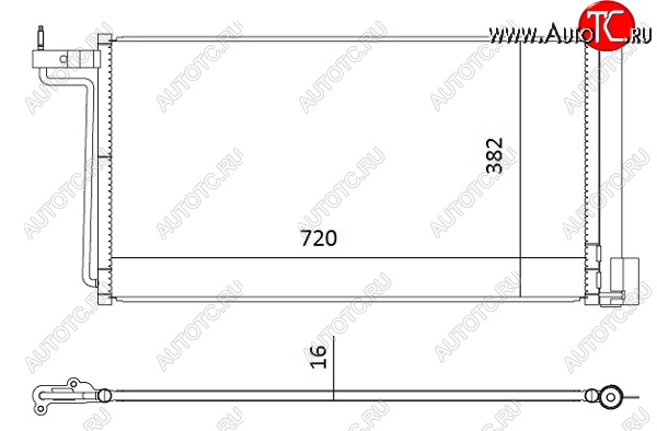 4 699 р. Радиатор кондиционера SAT Ford Focus 3 седан рестайлинг (2014-2019)  с доставкой в г. Воронеж