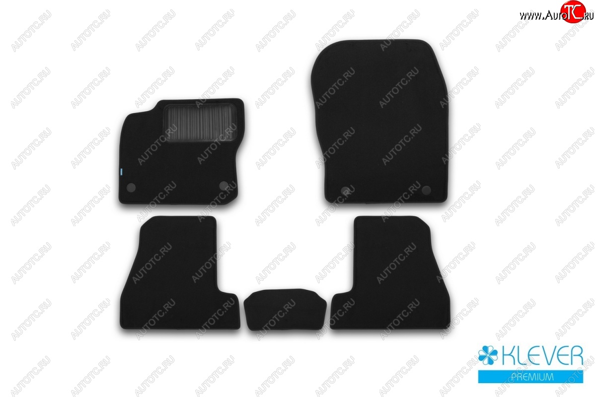 1 043 р. Коврики в салон Klever Premium (текстиль)  Ford Focus  3 (2011-2015) седан дорестайлинг (Черный)  с доставкой в г. Воронеж