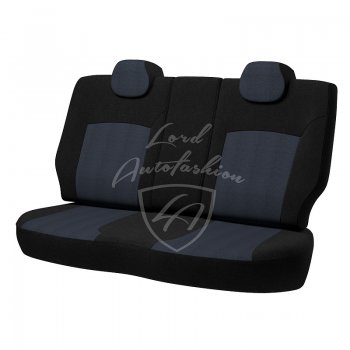 5 399 р. Чехлы для сидений (Titanium) Lord Autofashion Дублин (жаккард) Ford Focus 3 универсал дорестайлинг (2010-2015) (Черный, вставка Ёж Синий)  с доставкой в г. Воронеж. Увеличить фотографию 2