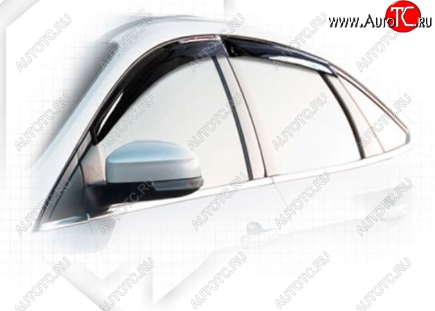 1 999 р. Дефлектора окон CA-Plastic Ford Focus 3 седан рестайлинг (2014-2019) (Classic полупрозрачный, Без хром.молдинга)  с доставкой в г. Воронеж