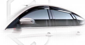 1 999 р. Дефлектора окон CA-Plastic Ford Focus 3 хэтчбэк дорестайлинг (2010-2015) (серия Classic полупрозрачный, без хром. молдинга )  с доставкой в г. Воронеж. Увеличить фотографию 2
